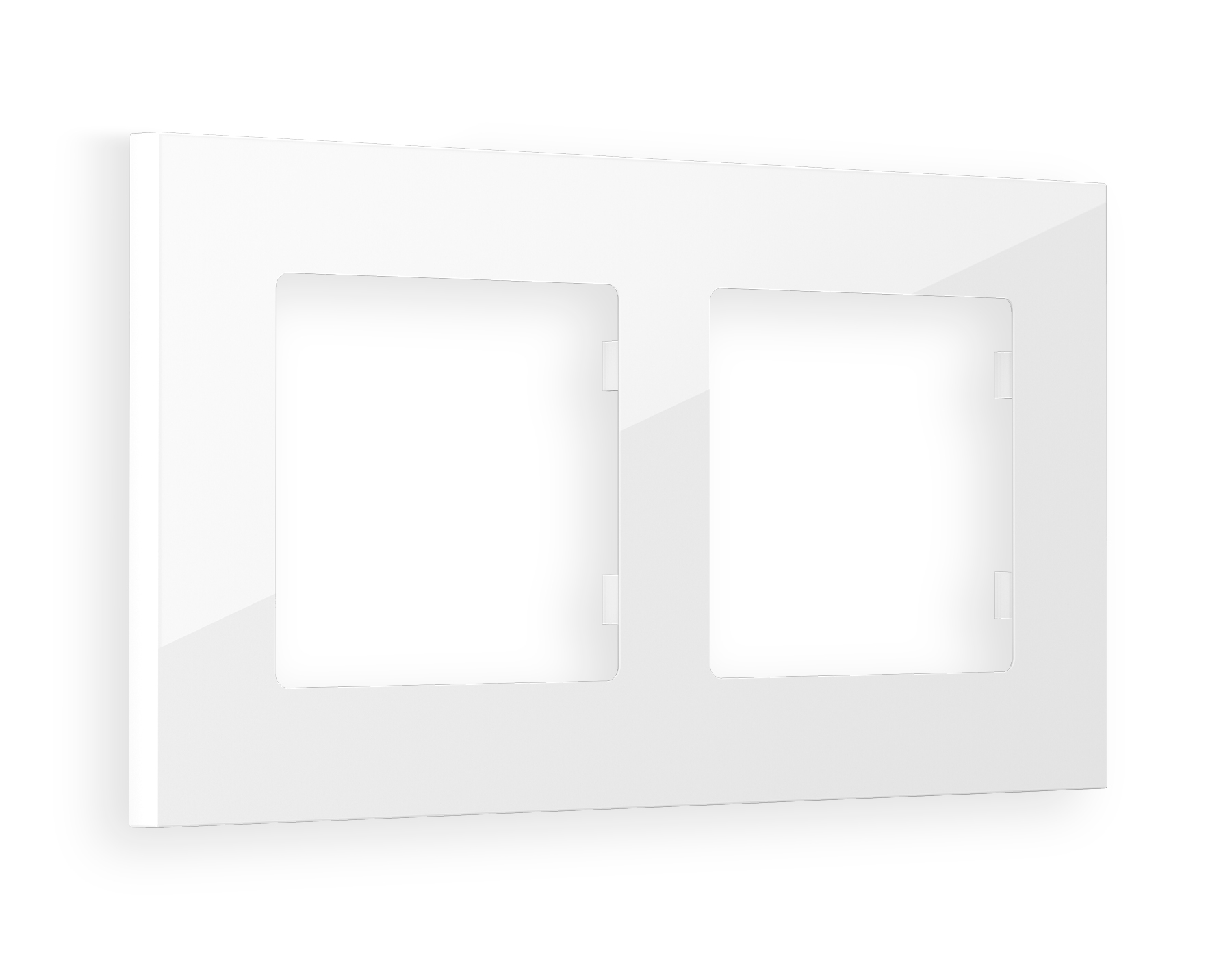 AF250102 Рамка ALFA Qubi (Белый глянец) 2-ая