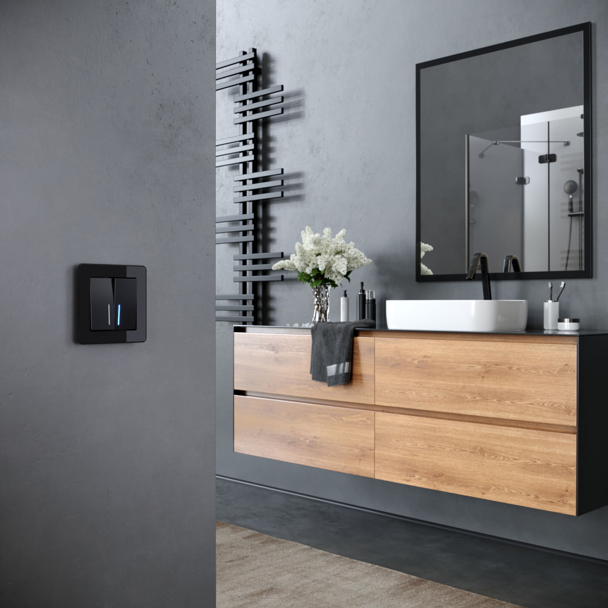 Рамка на 1 пост Acrylic Werkel (черный) W0012708