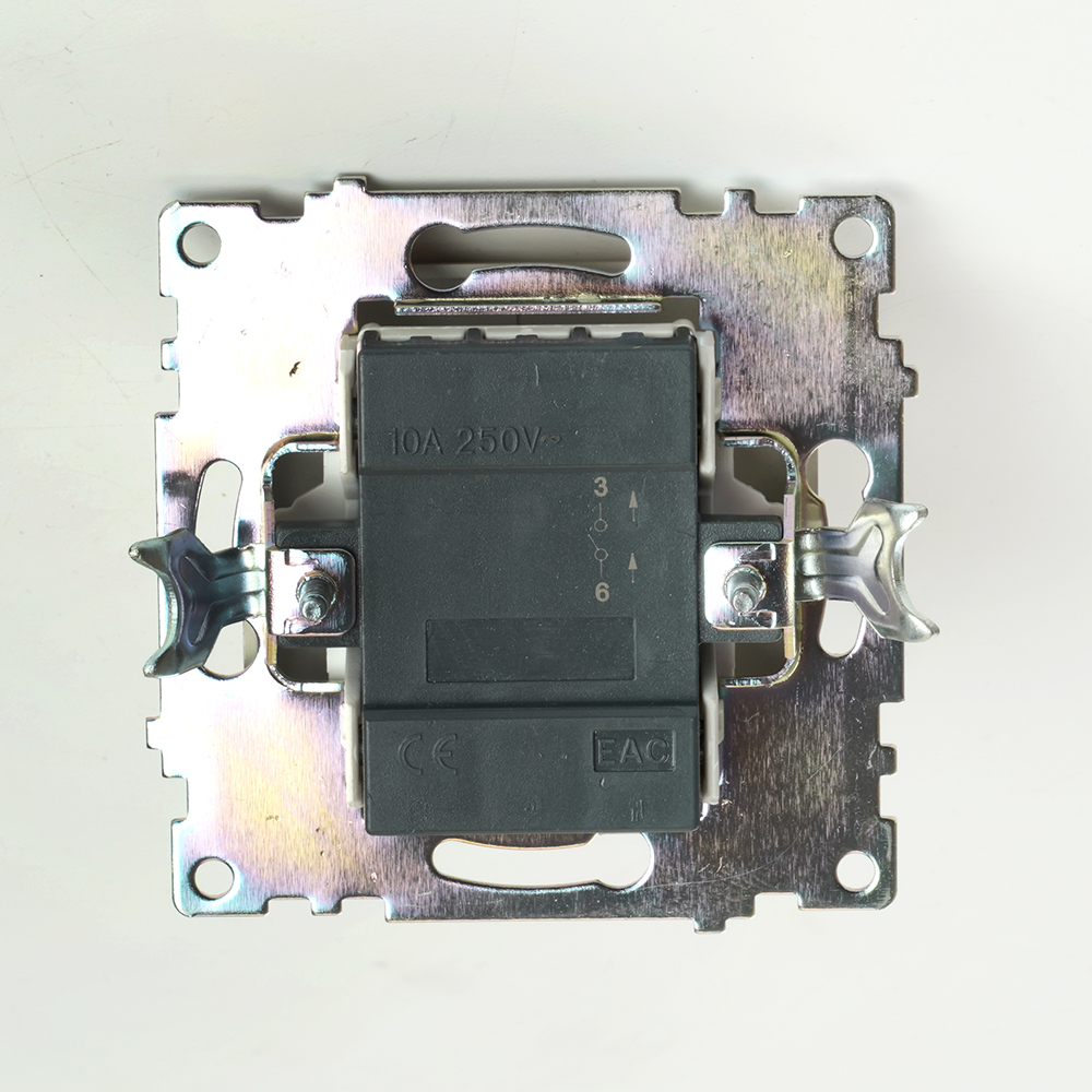 Выключатель 1-клавишный (механизм) STEKKER, GLS10-7103-08, 250В, 10А, серия Катрин, золото