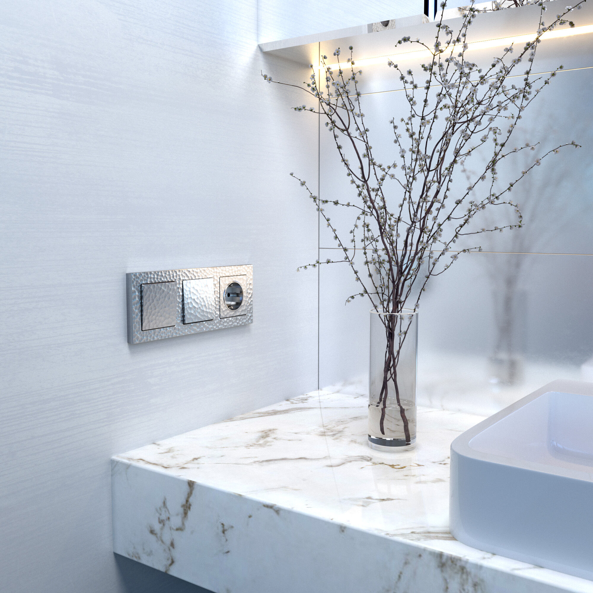 Рамка на 3 поста Werkel Hammer (серебряный) / W0032406 / a052520