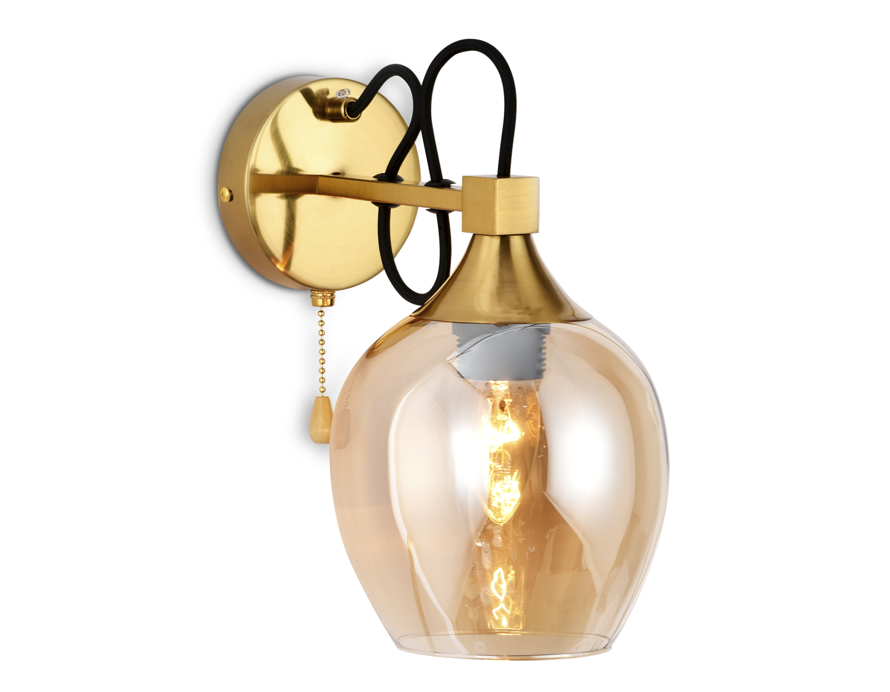 Настенный светильник Ambrella TR9065 бронза/янтарь E27 max 40W 150*270*220