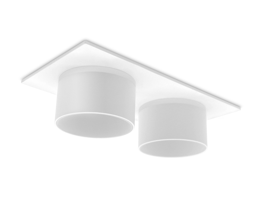 Встраиваемый точечный светильник Ambrella TN330/2 vWH белый песок GU5.3 182*92*60