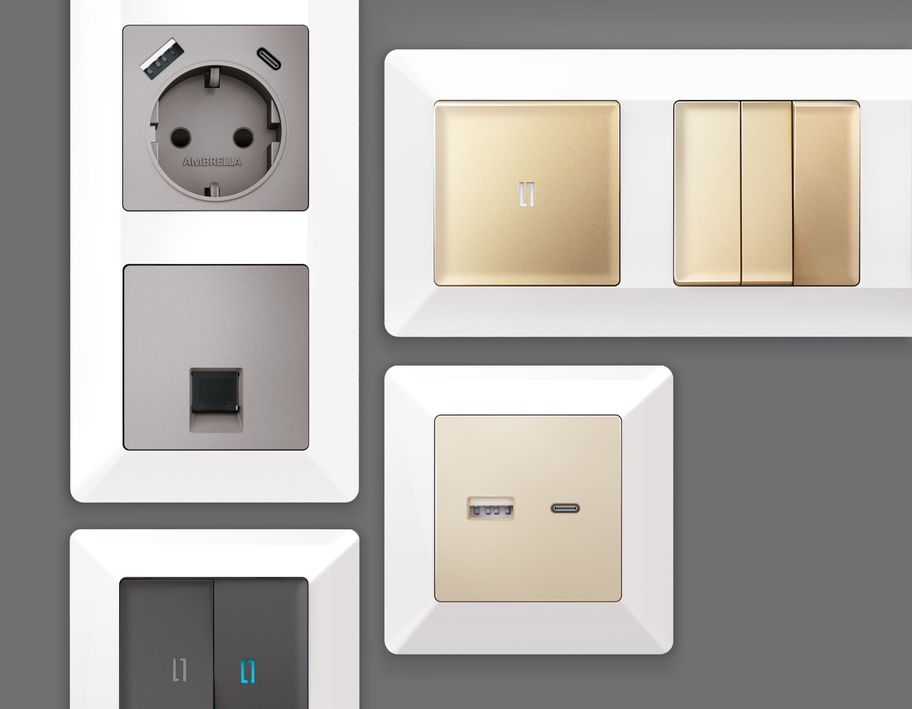 AF110101 Рамка ALFA Line (Белый глянец) 1-ая