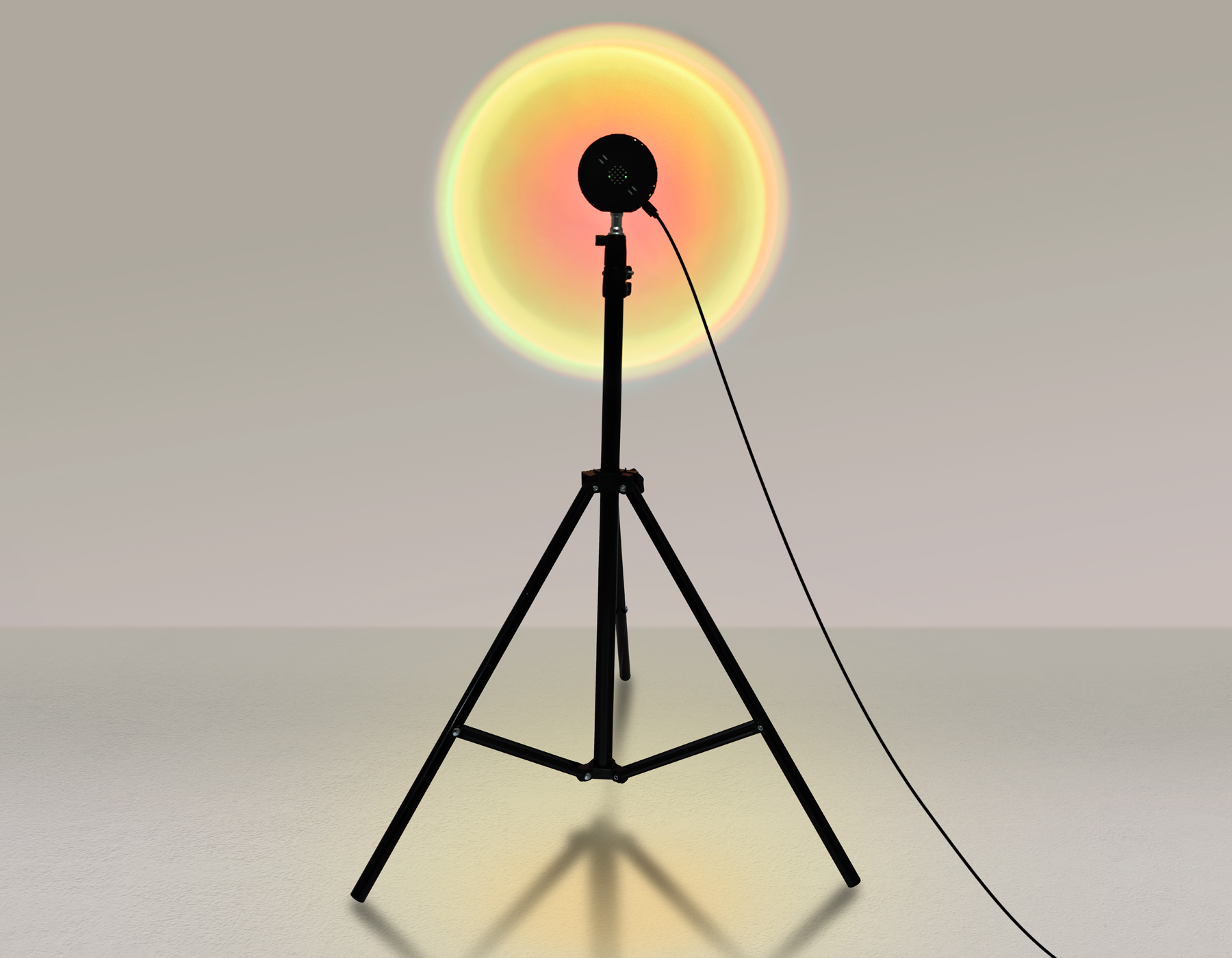 Атмосферная светодиодная настольная лампа с пультом Ambrella DE8387 BK черный LED RGB 3W (ПДУ RGB)