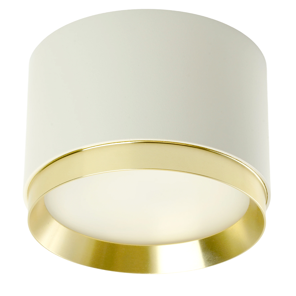 Светильник потолочный Feron Barrel DUET HL459  12W, 230V,GX53, белый + золото IP20