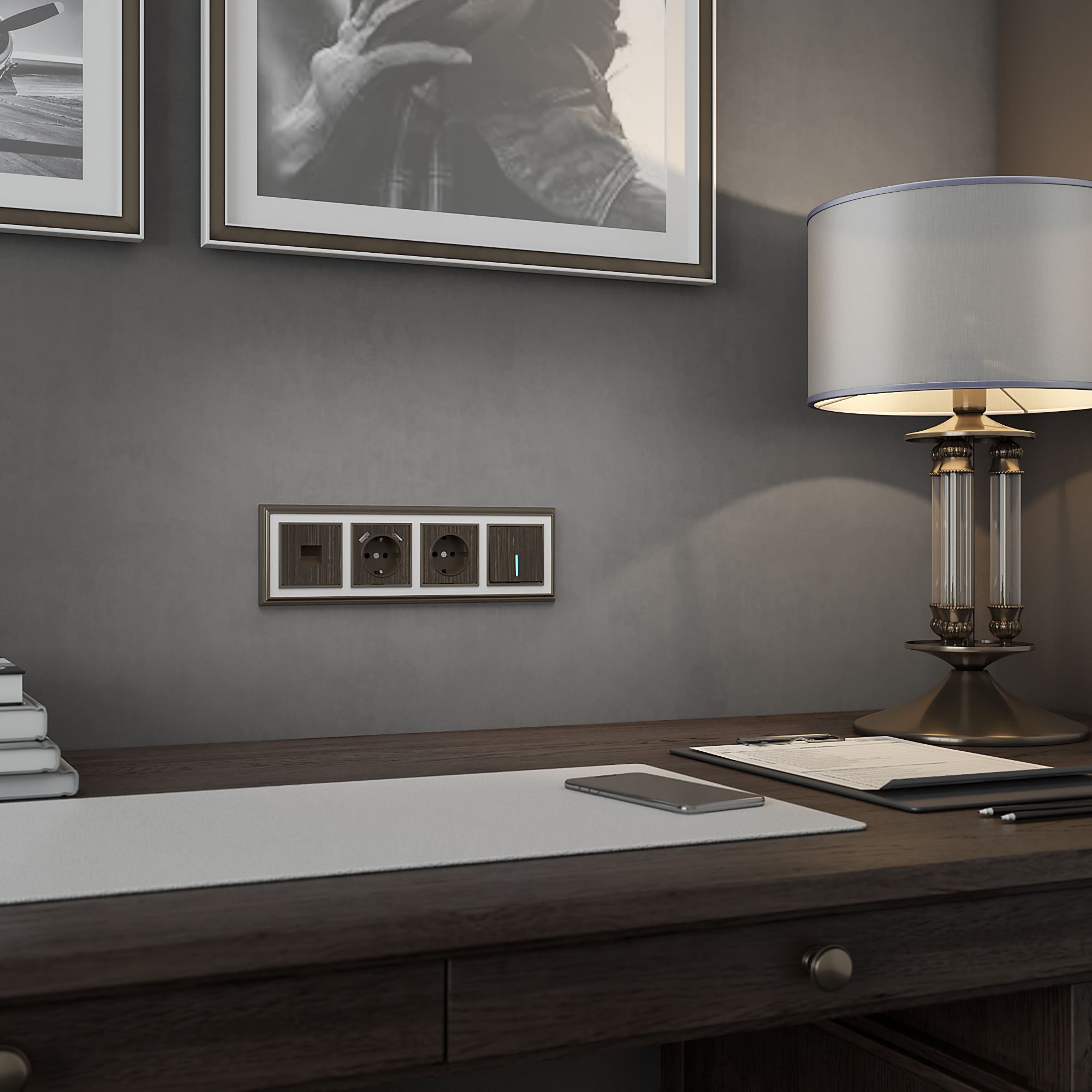 Накладка для USB розетки WERKEL (бронзовый) WL12-USB-CP / W1179512 / a037205