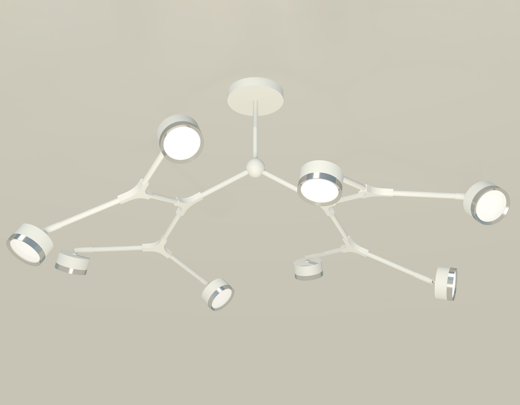 Подвесной светильтник Ambrella XB9059151/8 SWH/PSL белый песок/серебро полированное GX53 (C9059, N8118)