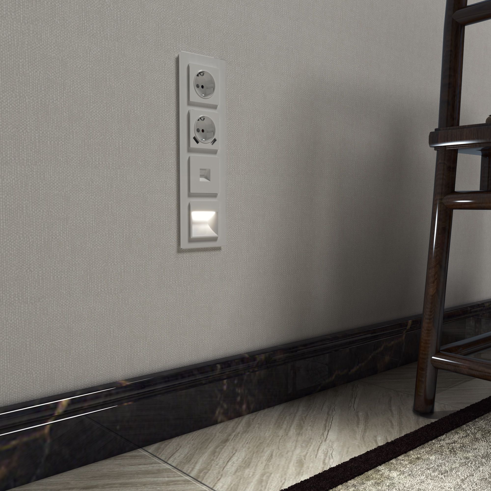 Телефонная розетка RJ-11 WERKEL (белый) WL01-RJ-11 / W1182001 / a028832