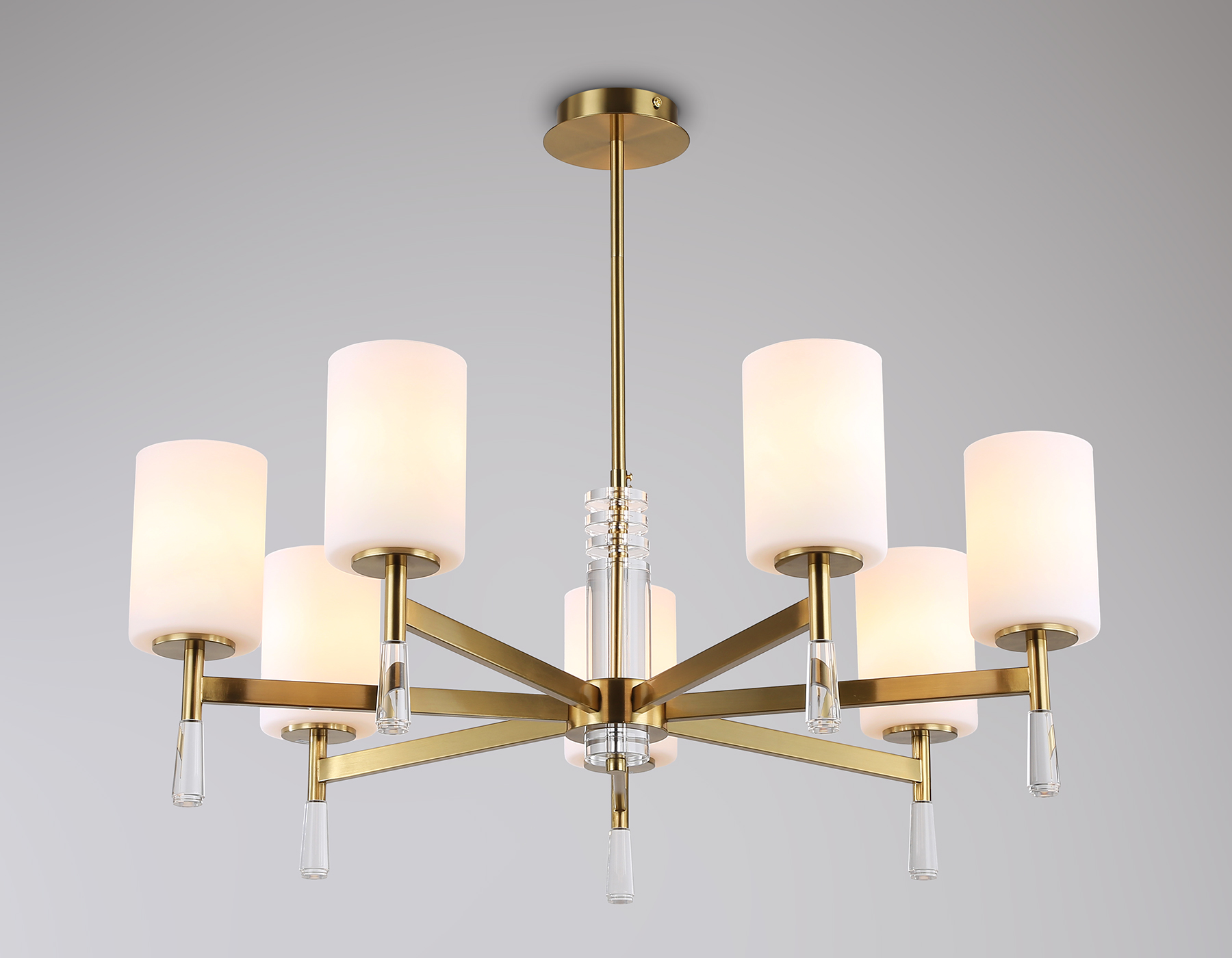 LH56263/7 BS/FR латунь/белый матовый E27/7 max 60W D750*590