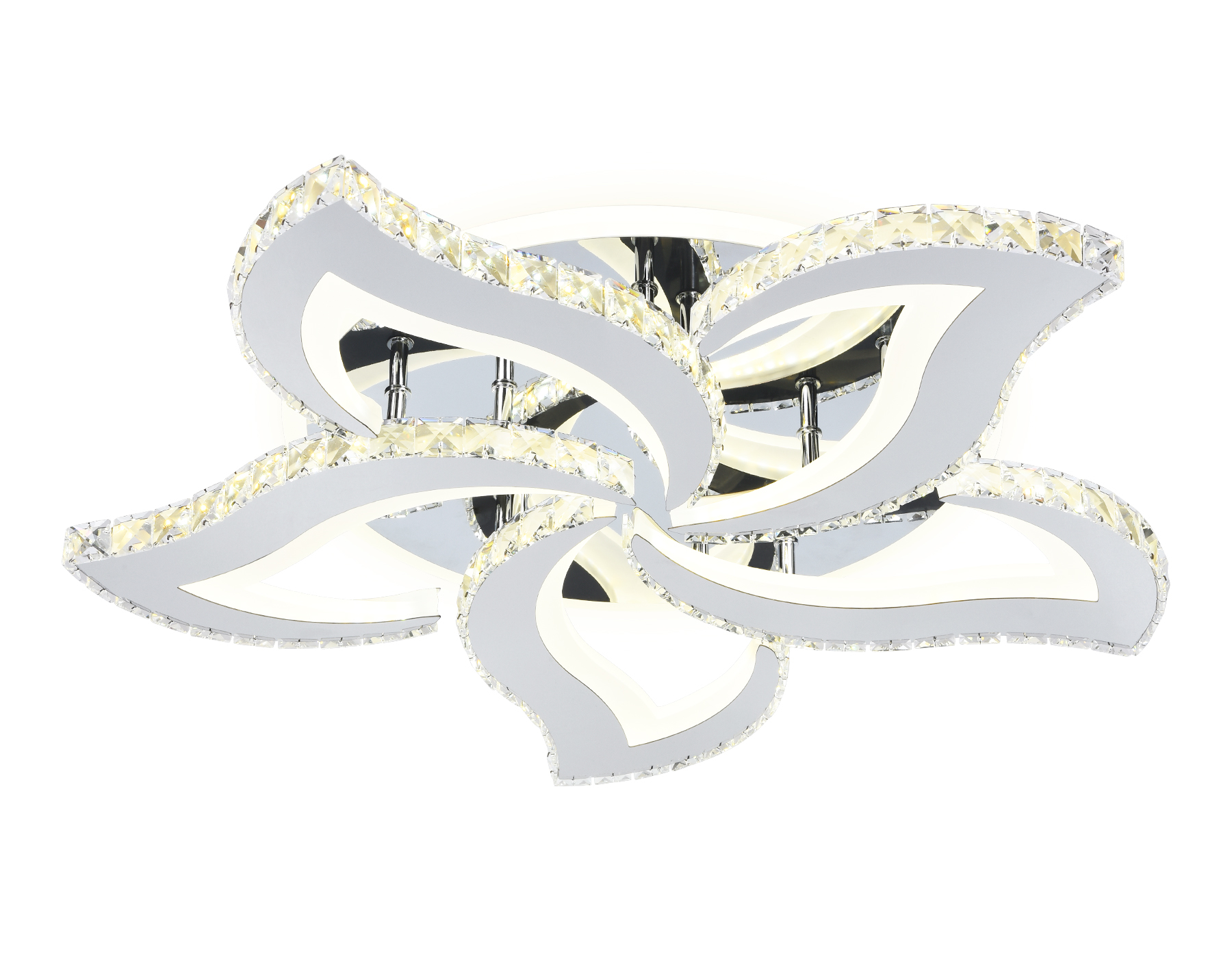 Потолочный светильник Ambrella FA1723/5 CH хром 105W 3000K/4200K/6400K 550*540*90 (ПДУ РАДИО 2.4G)