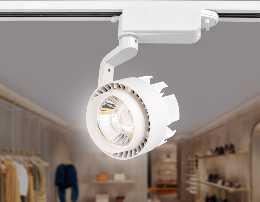 Трековый однофазный светодиодный светильник Ambrella GL6104 WH белый LED 20W 4200K 24°