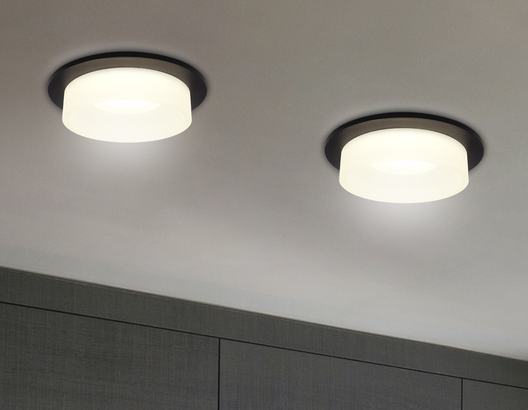 Встраиваемый светильник TN1312 SBK/FR черный песок/белый матовый GU5.3 D98*45