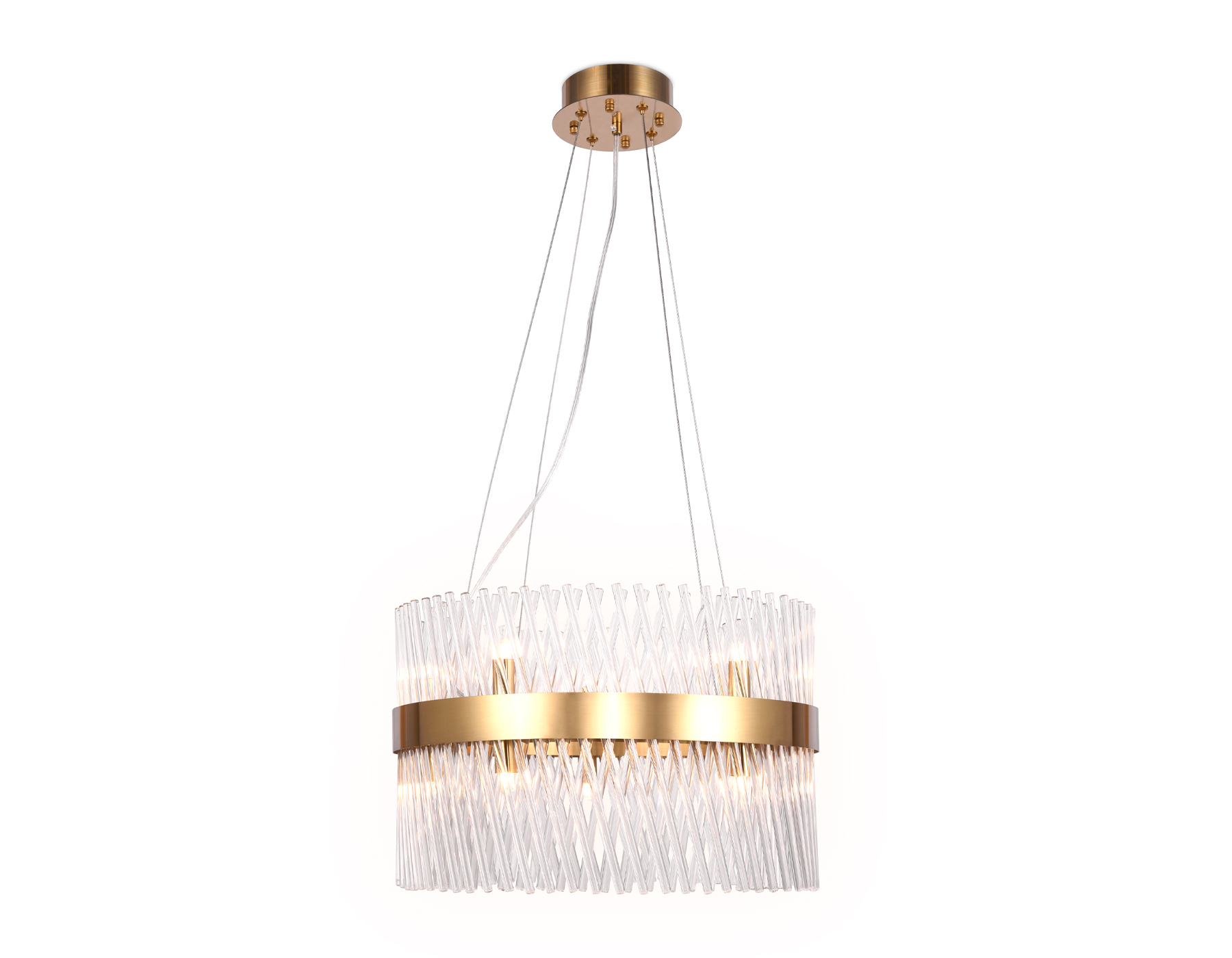 Подвесная люстра с хрусталем Ambrella TR5359/10 GD/CL золото/прозрачный G9/10 max 40W D450*800