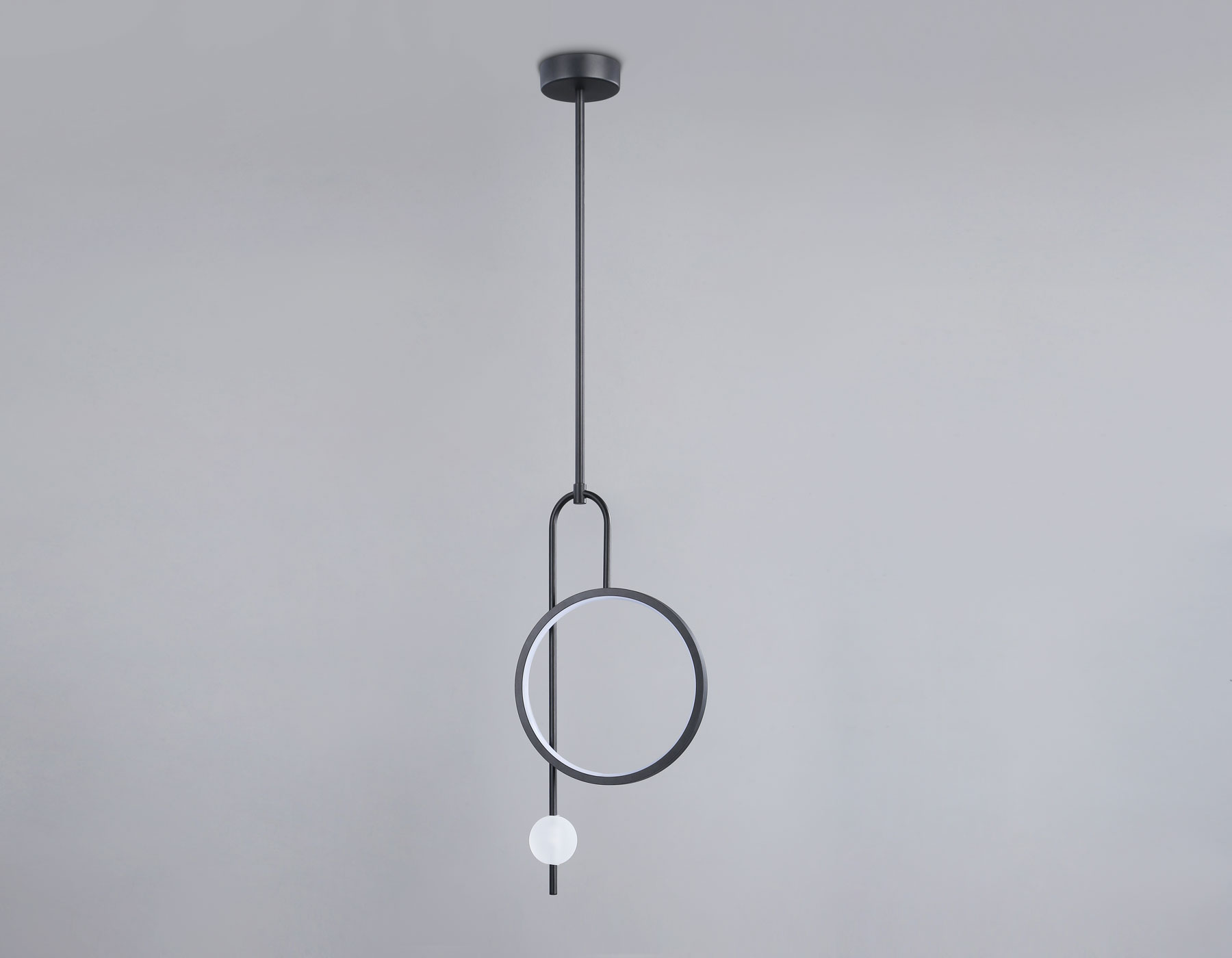 Подвесной светильник Ambrella FL66435 BK черный 4200K 13W 240*60*1580 (Без ПДУ)