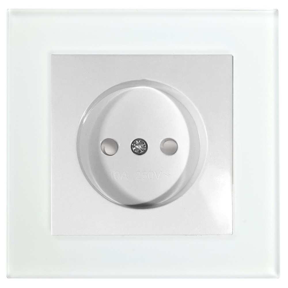 Розетка 1-местная б/з, STEKKER  GLS10-7009-01, 250В, 10А с защитной шторкой, серия Катрин, белый