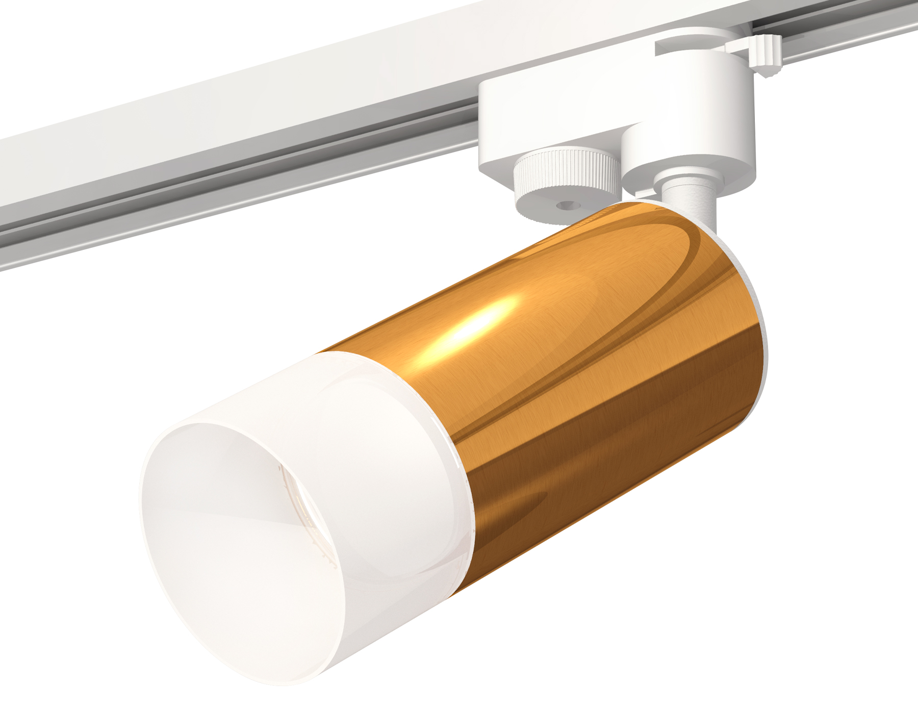 Трековый однофазный светильник XT6327003 PYG/SWH/FR золото желтое полированное/белый песок/белый матовый MR16 GU5.3