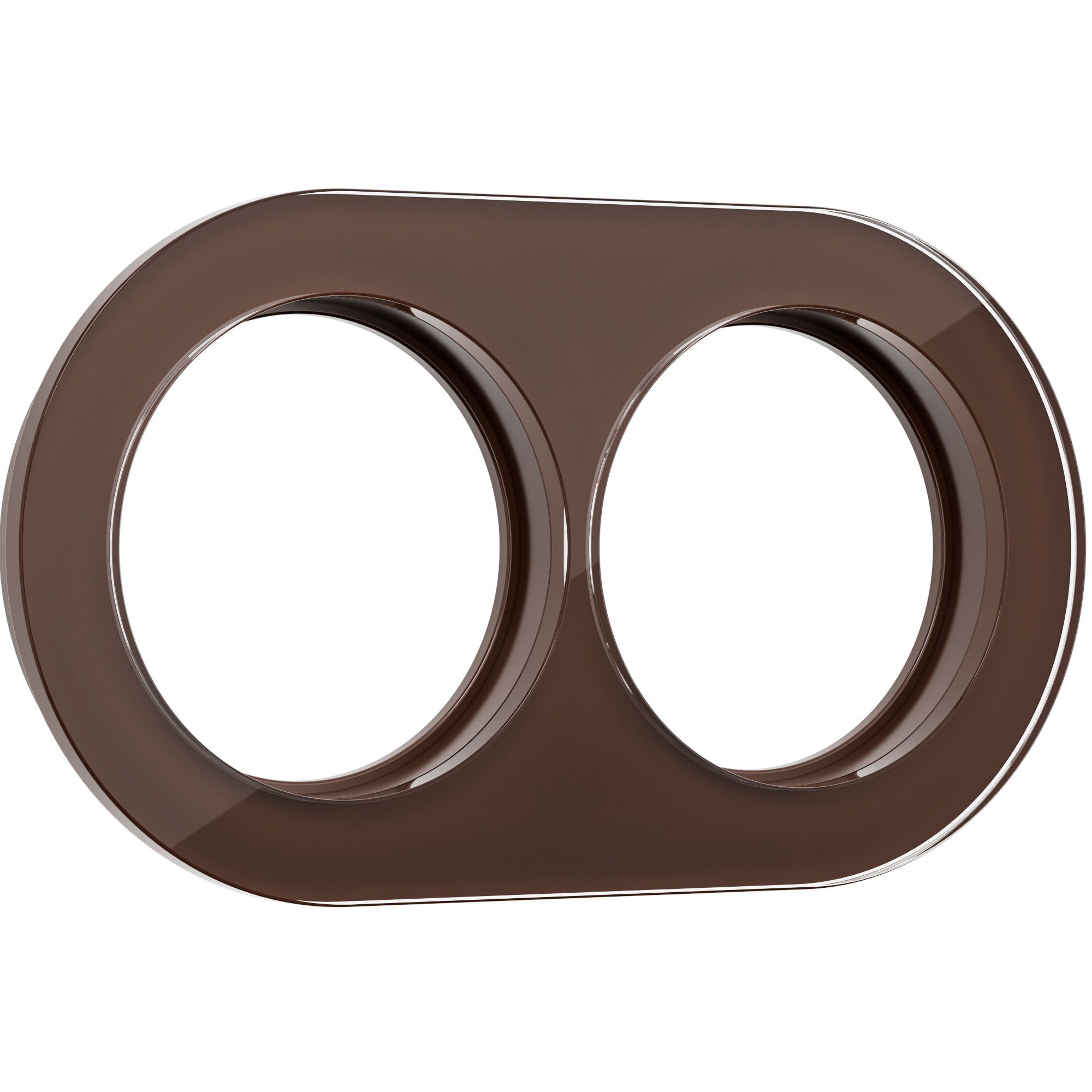 Рамка на 2 поста Werkel Favorit Runda (Коричневый) WL21-frame-02