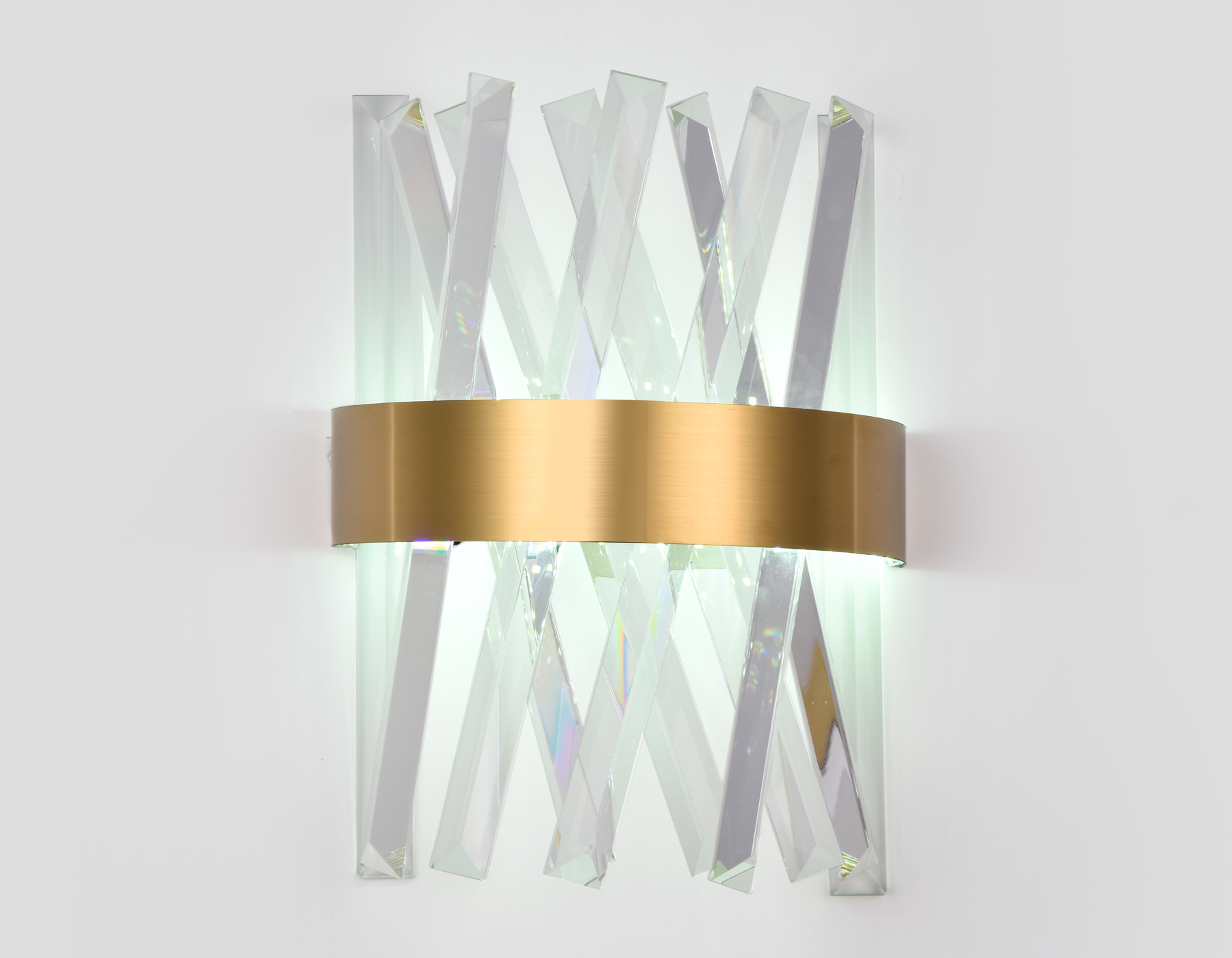 Настенный светодиодный светильник с хрусталем Ambrella TR5324 GD/CL золото/прозрачный 24W 285*260*124