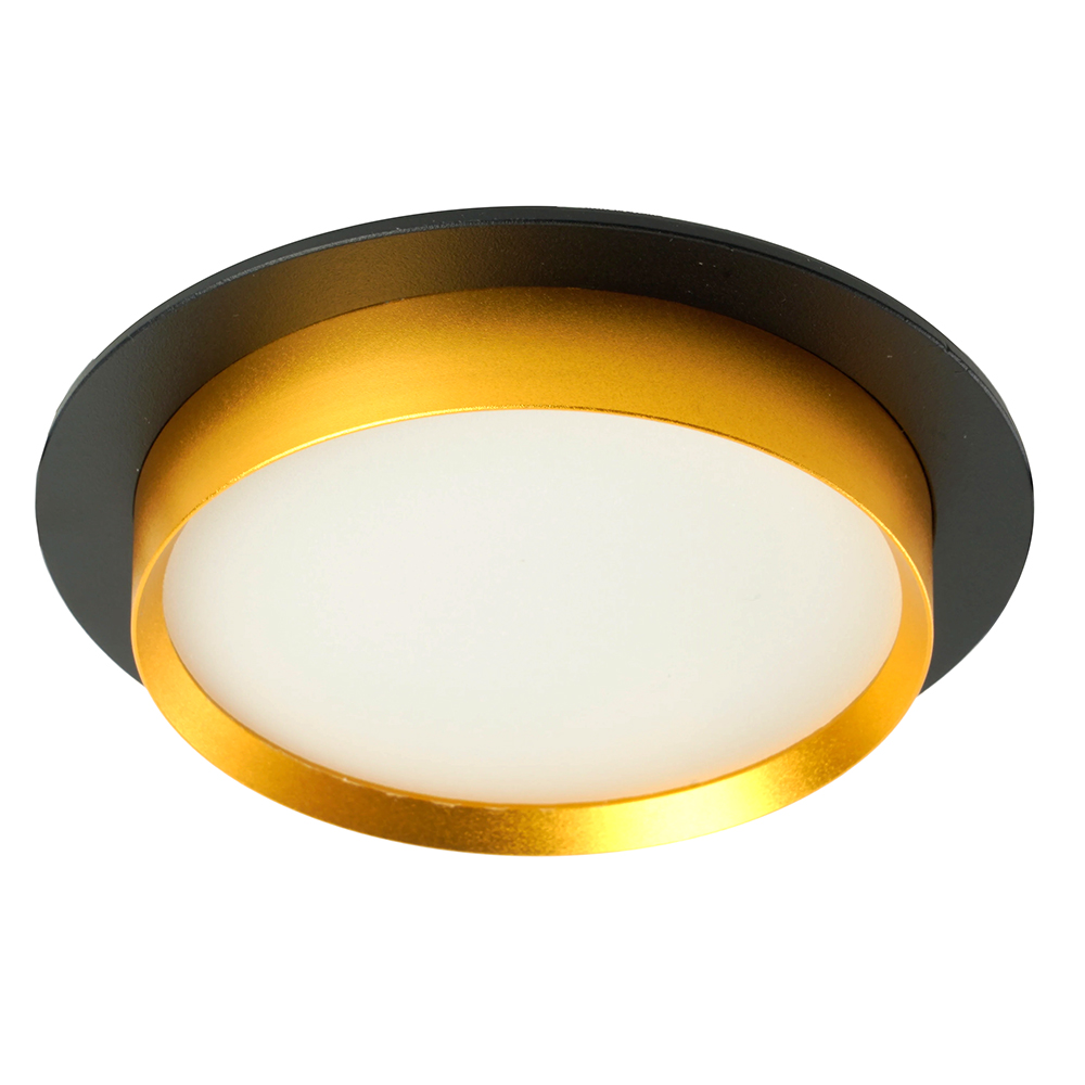 Светильник встраиваемый Feron DL507 потолочный GX53 черный + золото круг