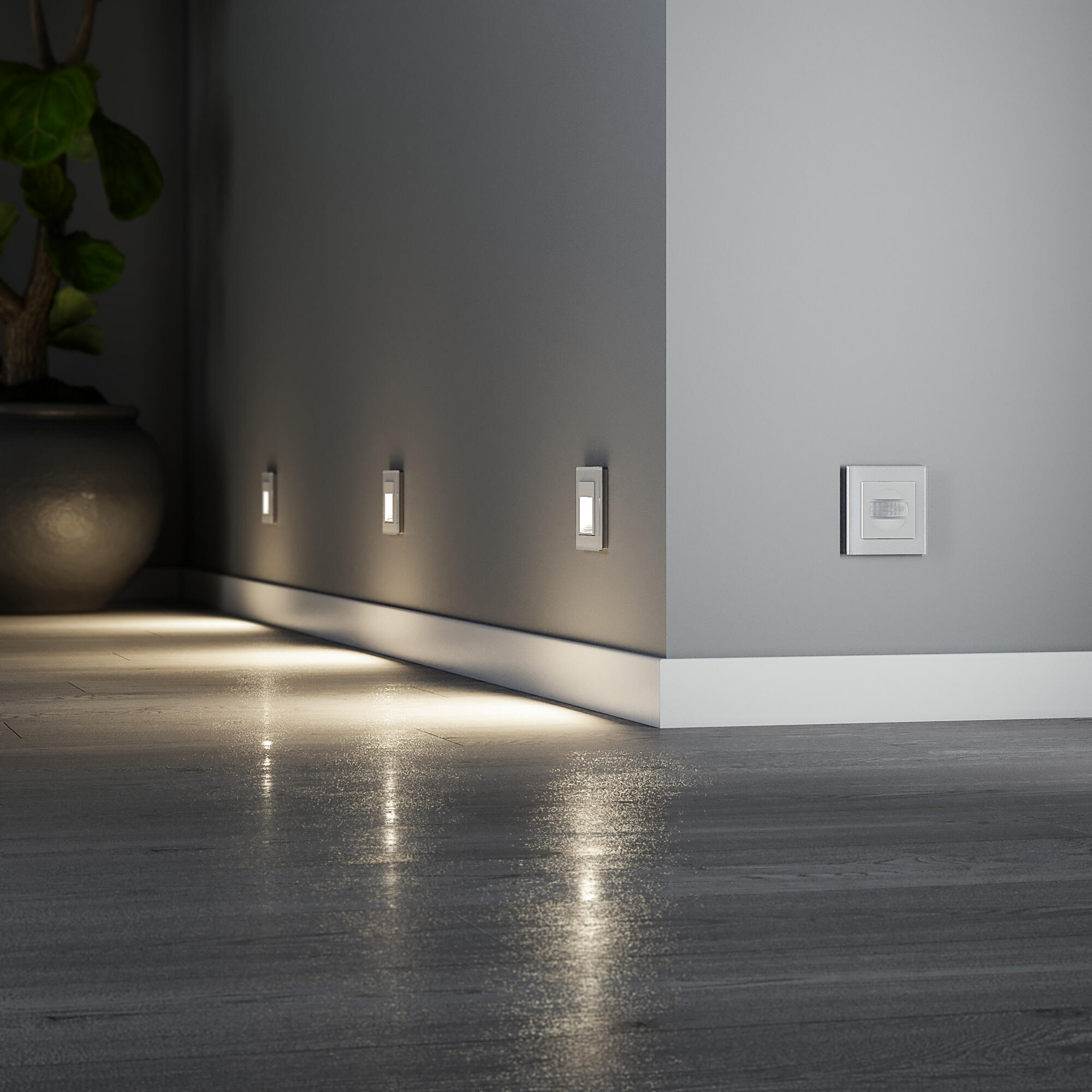 Датчик движения 500 Вт, двухпроводный WERKEL (белый) W1155101