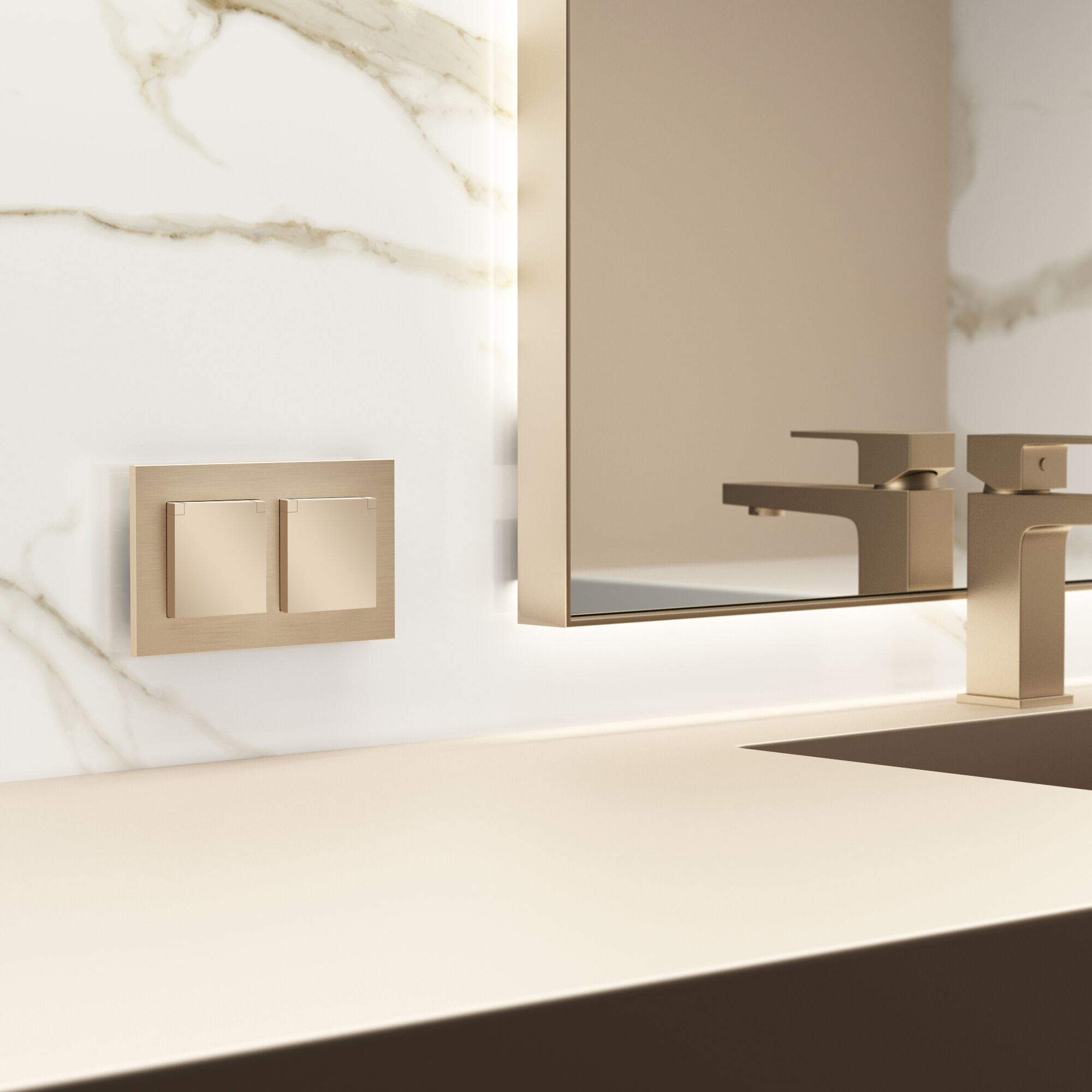 Рамка на 2 поста  AluMax (шампань) W0023511