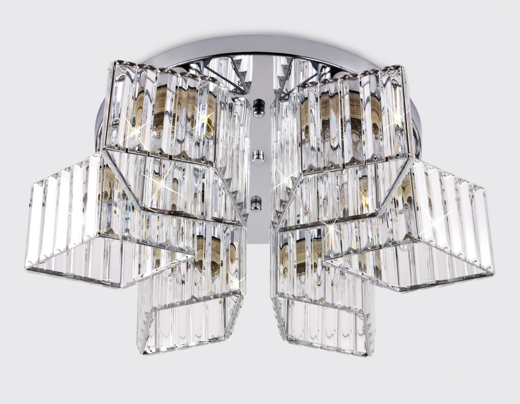 Потолочный светильник Ambrella TR5209/6 CH/CL хром/прозрачный E27/6 max 40W D550*180