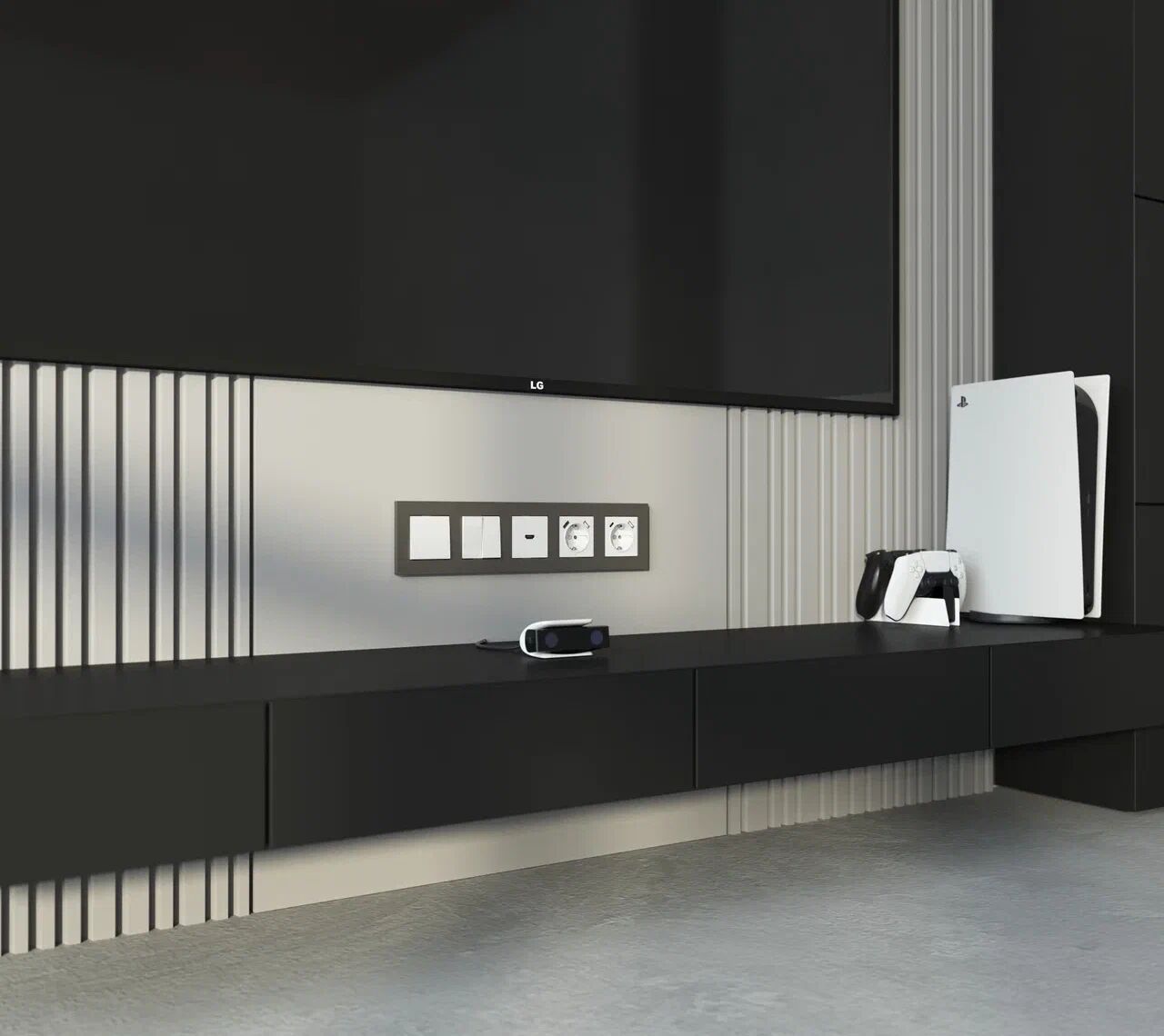 Рамка на 5 постов Slab (бронза софт) W0052963