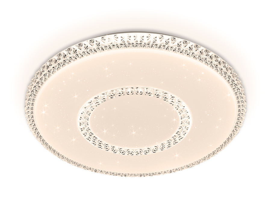 Потолочный управляемый светильник Ambrella Crystal FF99 WH 72W белый