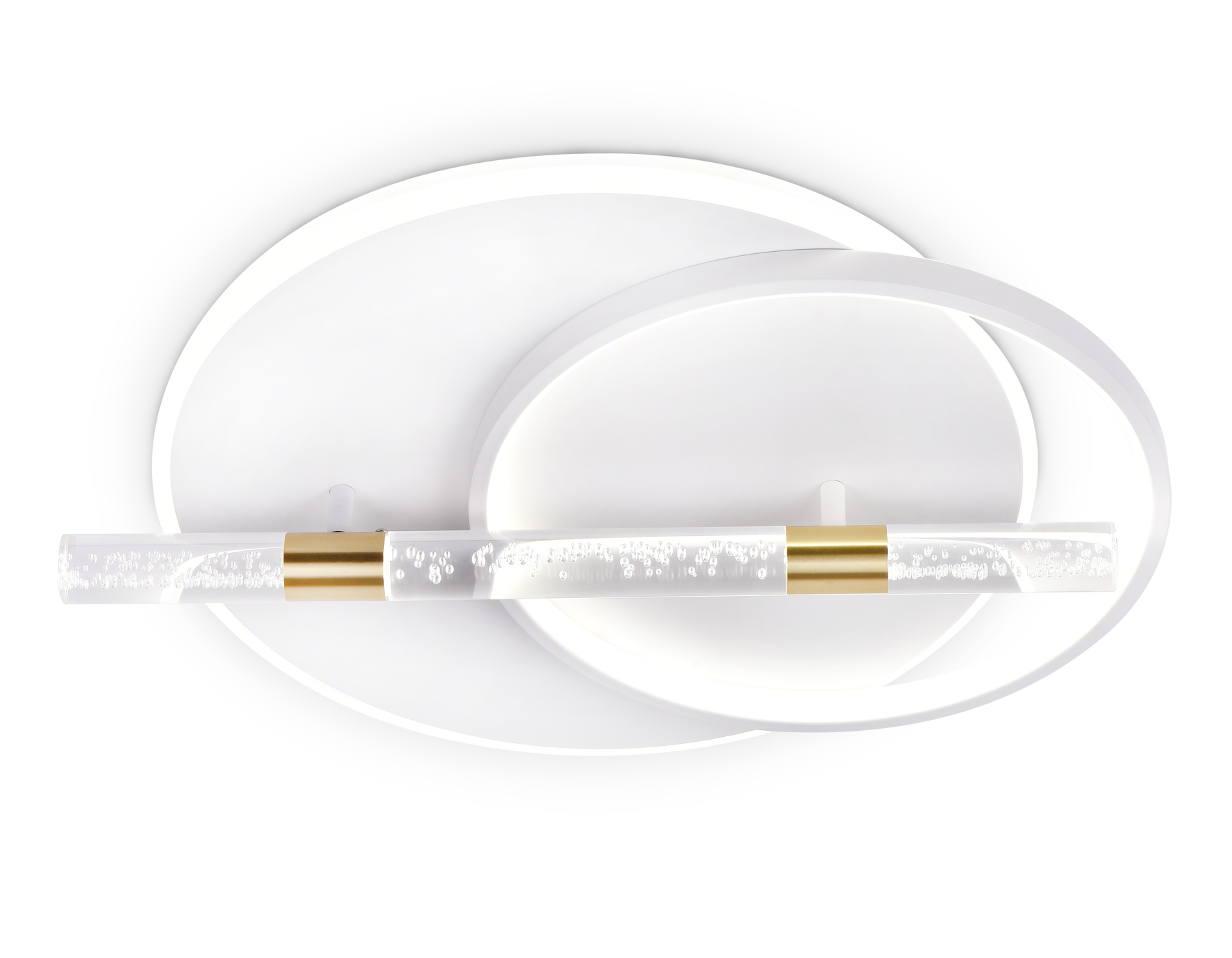 Потолочный светильник Ambrella FL5007 WH/GD белый/золото 3000K/4200K/6400K 72W 565*460*92.5 (ПДУ РАДИО 2.4G)