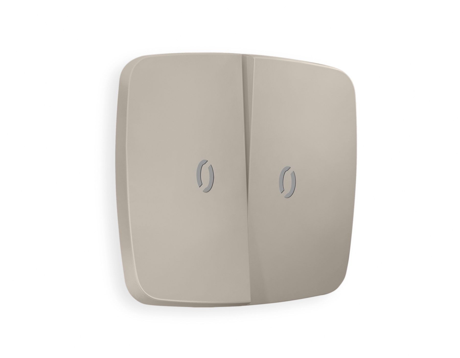 OP3640 Лицевая панель OMEGA (Серо-бежевый матовый) для 2-кл выключателей с подсветкой QUANT