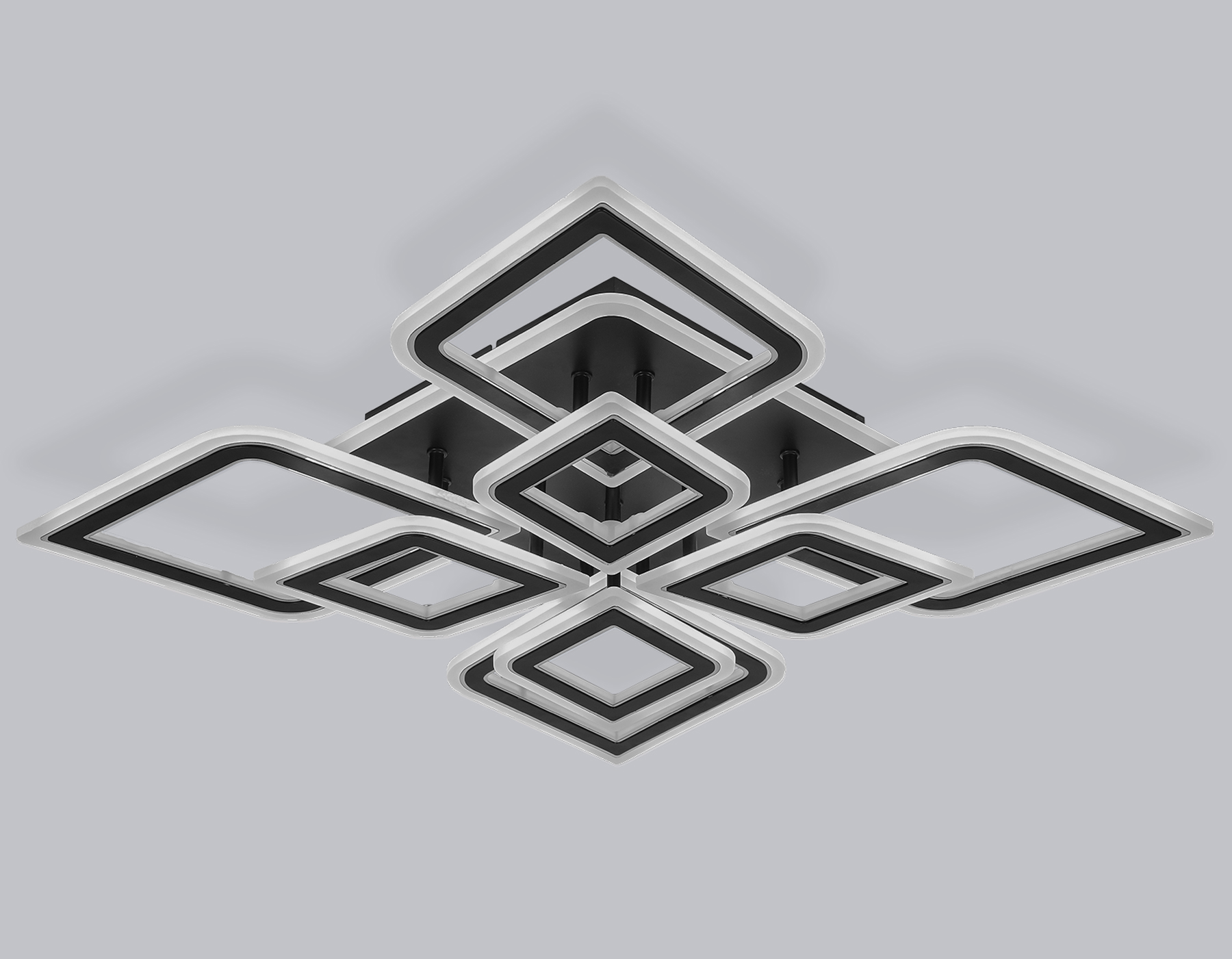 FA8912/4+4 BK/CH черный/хром 162W 3000K-6400K 560*560*120 (ПДУ РАДИО 2.4G)