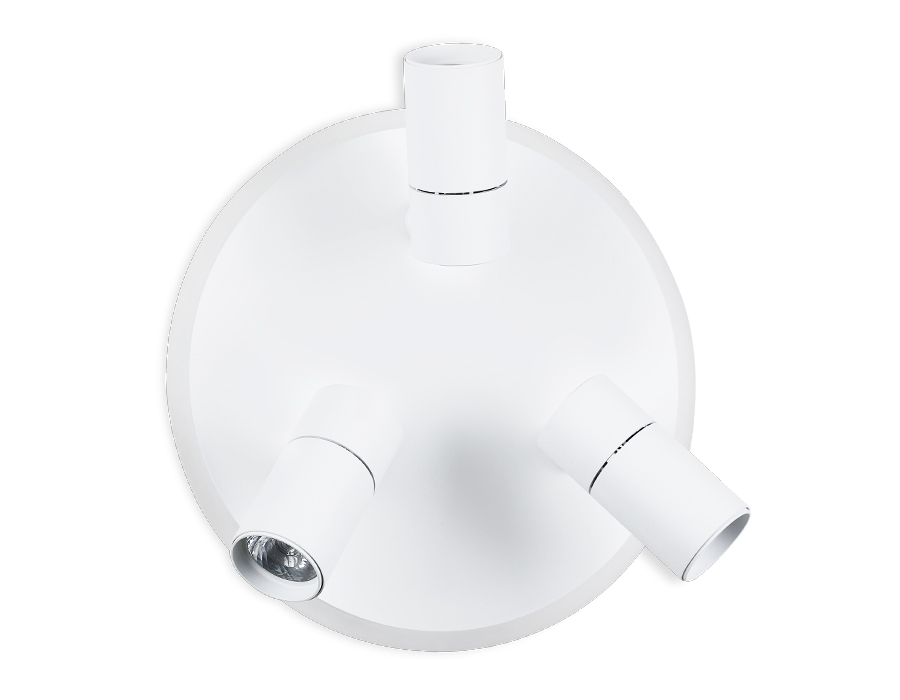 Поворотный настенно-потолочный светодиодный светильник Ambrella FW261/3 SWH белый песок LED 4200K 16W+3W*3 D280*120