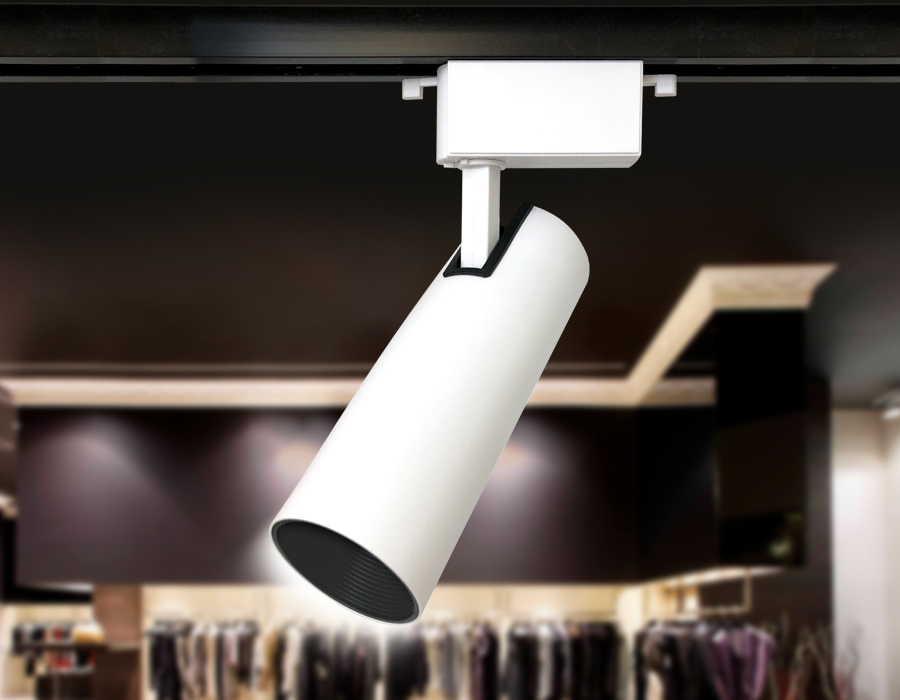 Трековый однофазный светодиодный светильник Ambrella GL5851 WH/BK белый/черный LED 10W 4200K 24°