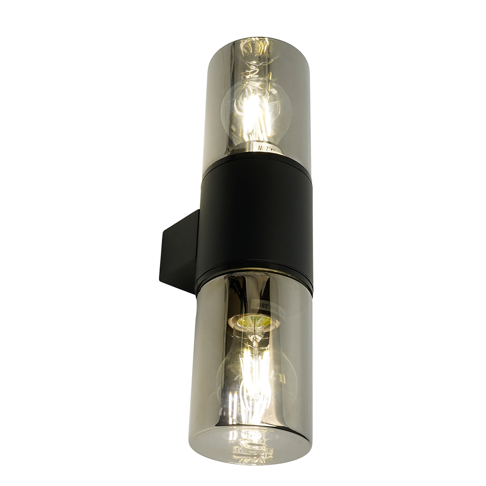 Светильник садово-парковый Feron DH1802, на стену вверх/вниз,  E27 230V, черный