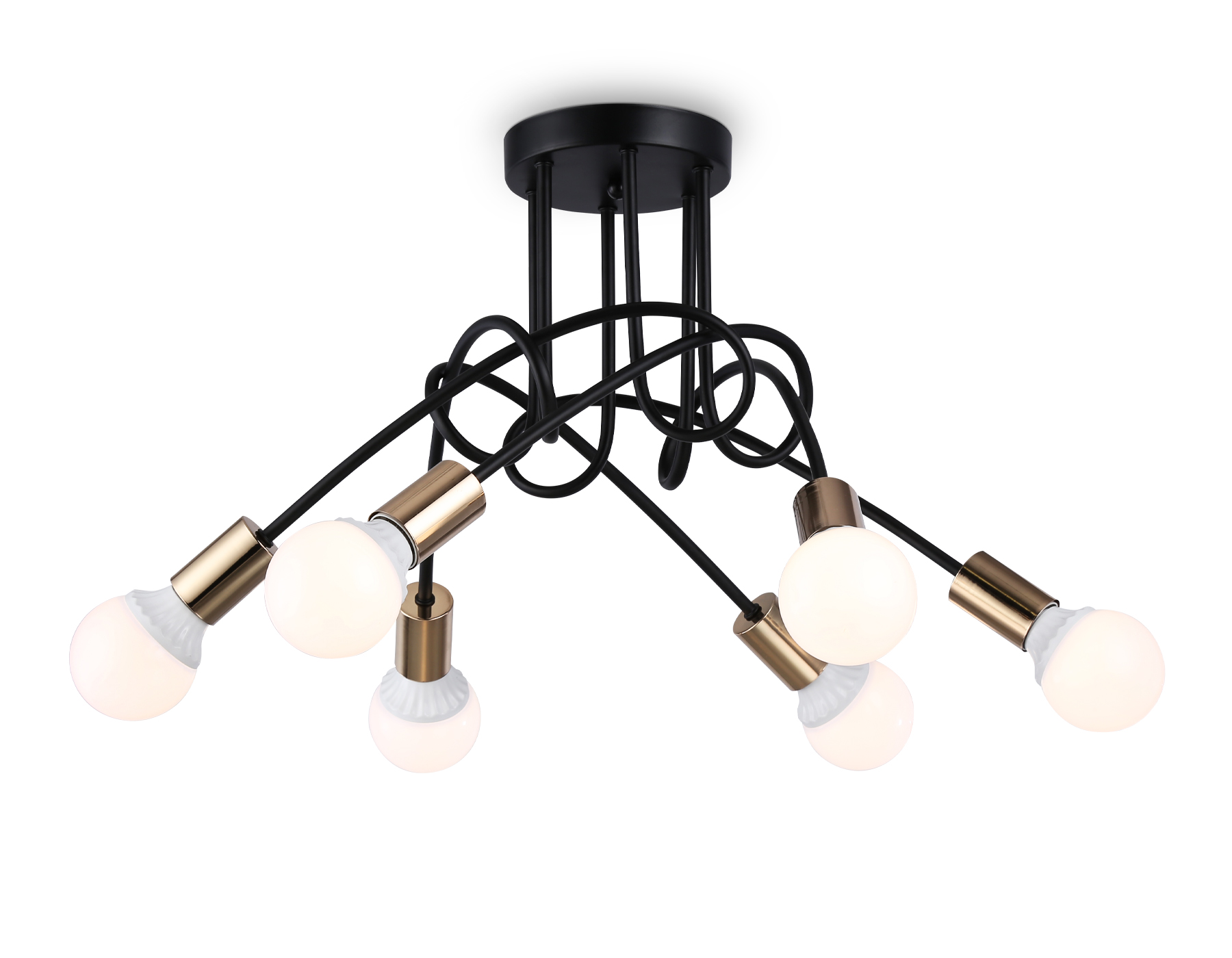 TR80419/5 BK/GD черный/золото E27/5 max 60W D690*370 TR80419/5 BK/GD черный/золото E27/5 max 60W D690*370