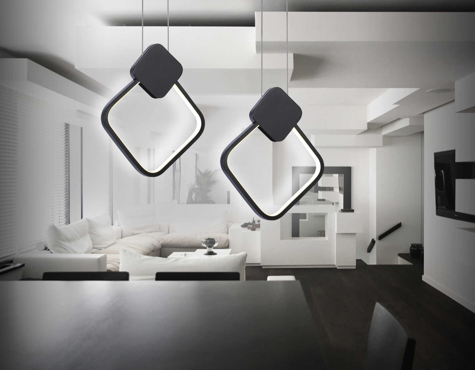 Подвесной LED светильник FL5256 BK черный 11W 4200K 252*20*1200 (без ПДУ)