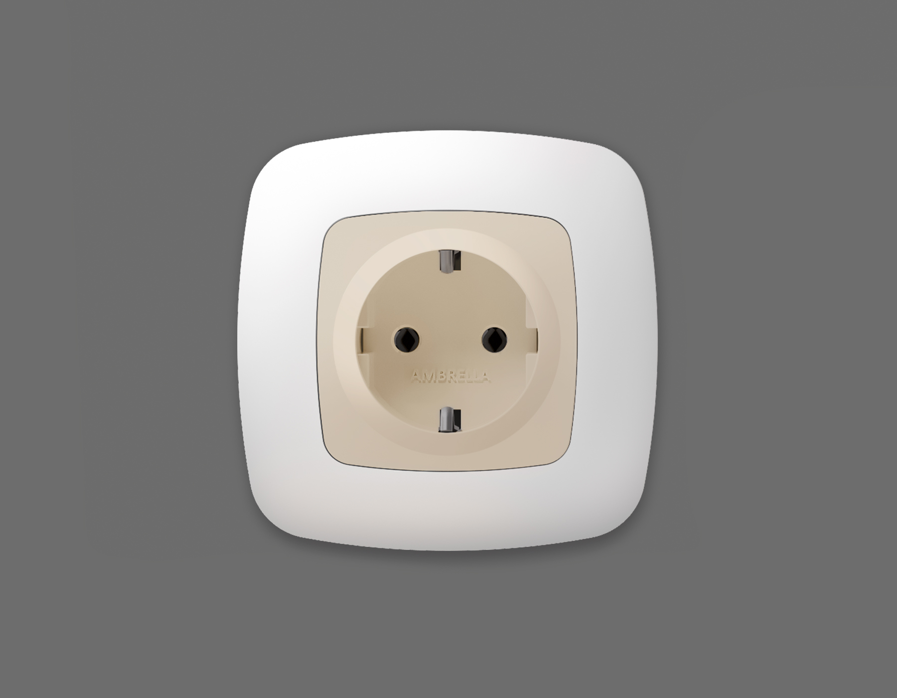 OP3260 Лицевая панель OMEGA (Бежевый матовый) для электрической розетки с/з QUANT