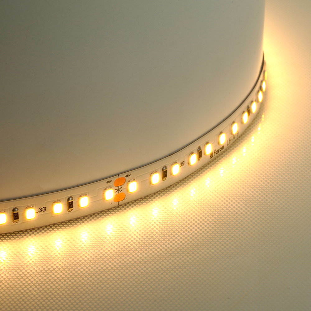 Лента светодиодая стабилизированная 120SMD(2835)/м 8Вт/м 48V 40000*10*1.22мм 3000К, IP20 LS420 FERON Лента светодиодая стабилизированная 120SMD(2835)/м 8Вт/м 48V 40000*10*1.22мм 3000К, IP20 LS420 FERON