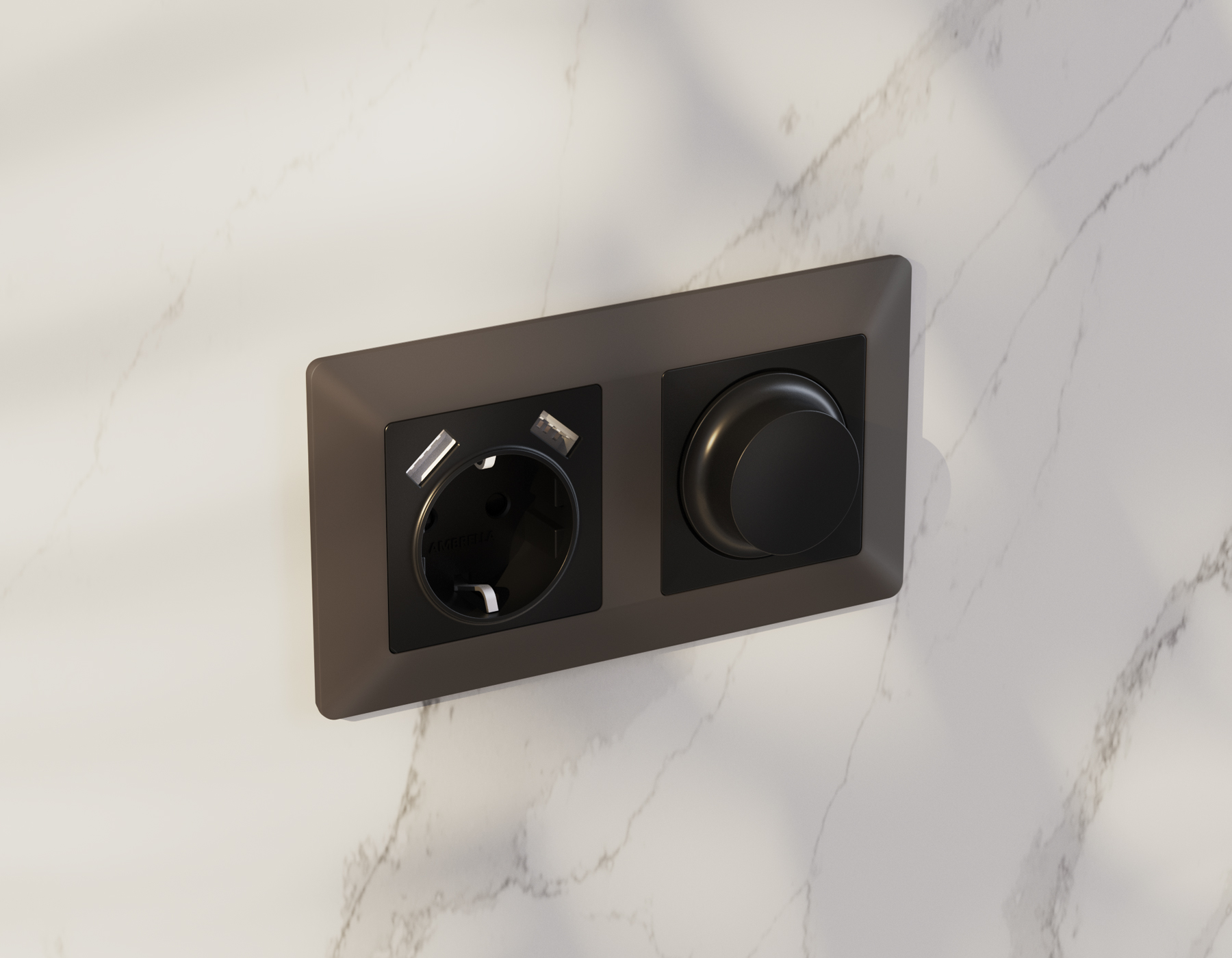 AF110632 Рамка ALFA Line (Темная бронза матовый) 2-ая