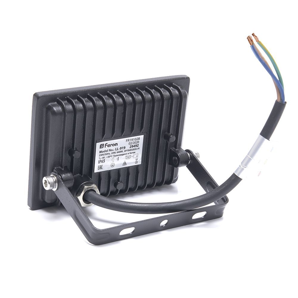 Светодиодный прожектор Feron LL-919 IP65 20W 6400K Светодиодный прожектор Feron LL-919 IP65 20W 6400K