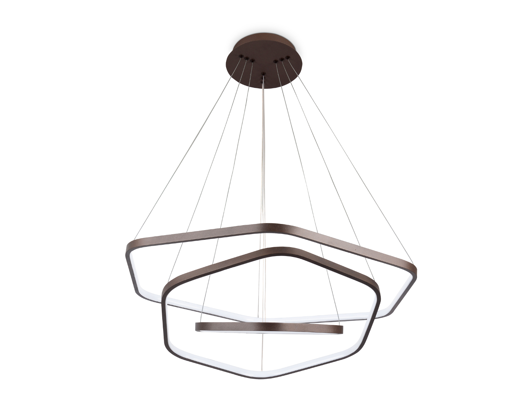 Подвесной светодиодный светильник Ambrella FL366/3 CF кофе 84W 4200K D400/600/800*1200 (без ПДУ)