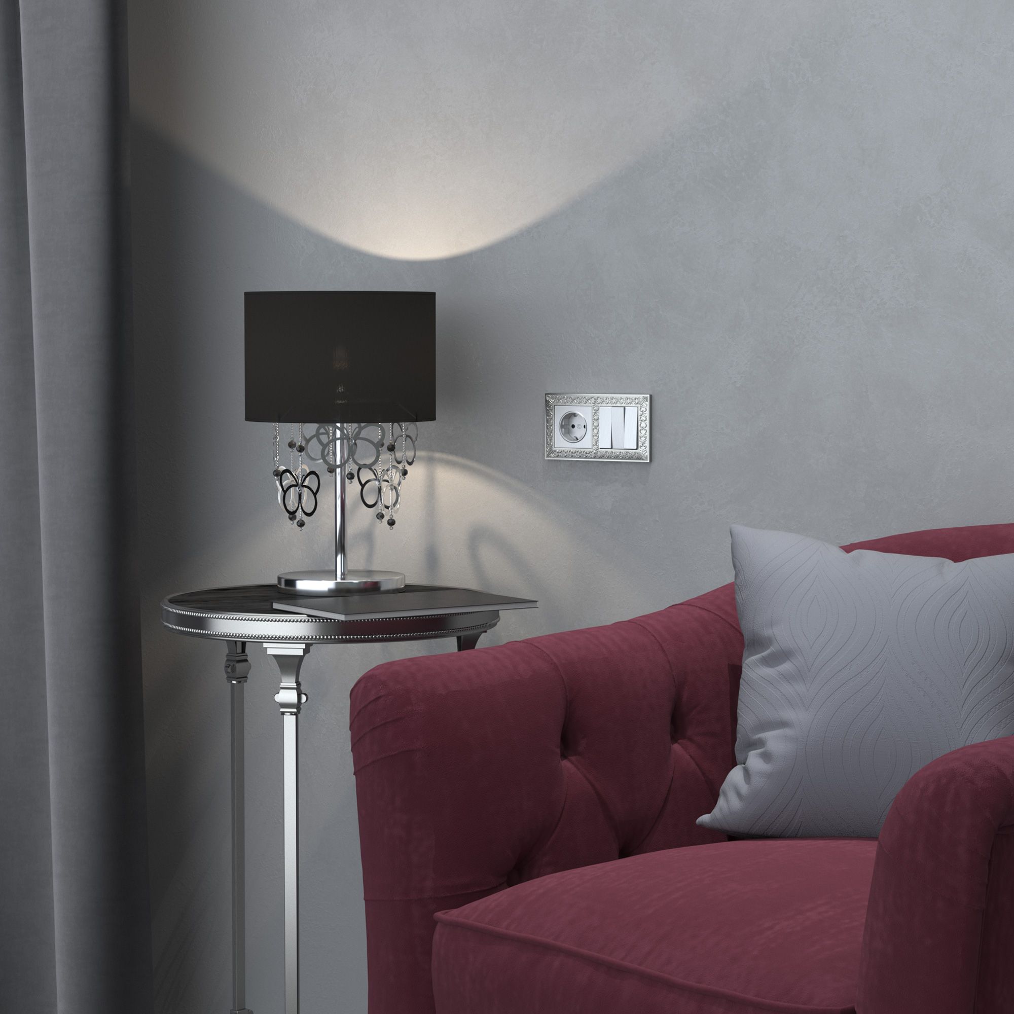 Рамка на 2 поста Werlel Antik (матовый хром) WL07-Frame-02