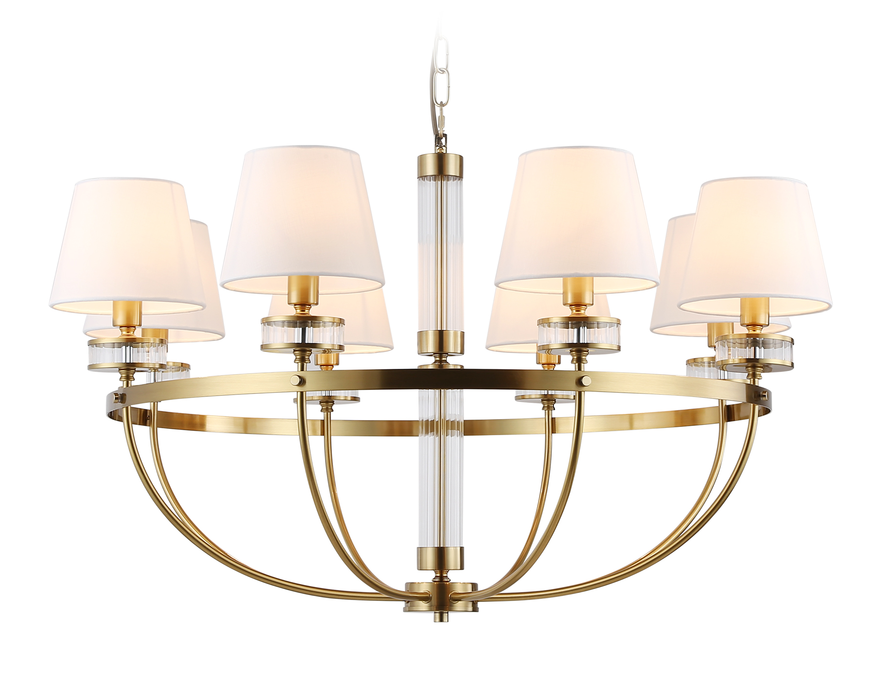 LH71253/8 BS/WH латунь/белый E14/8 max 40W D870*990