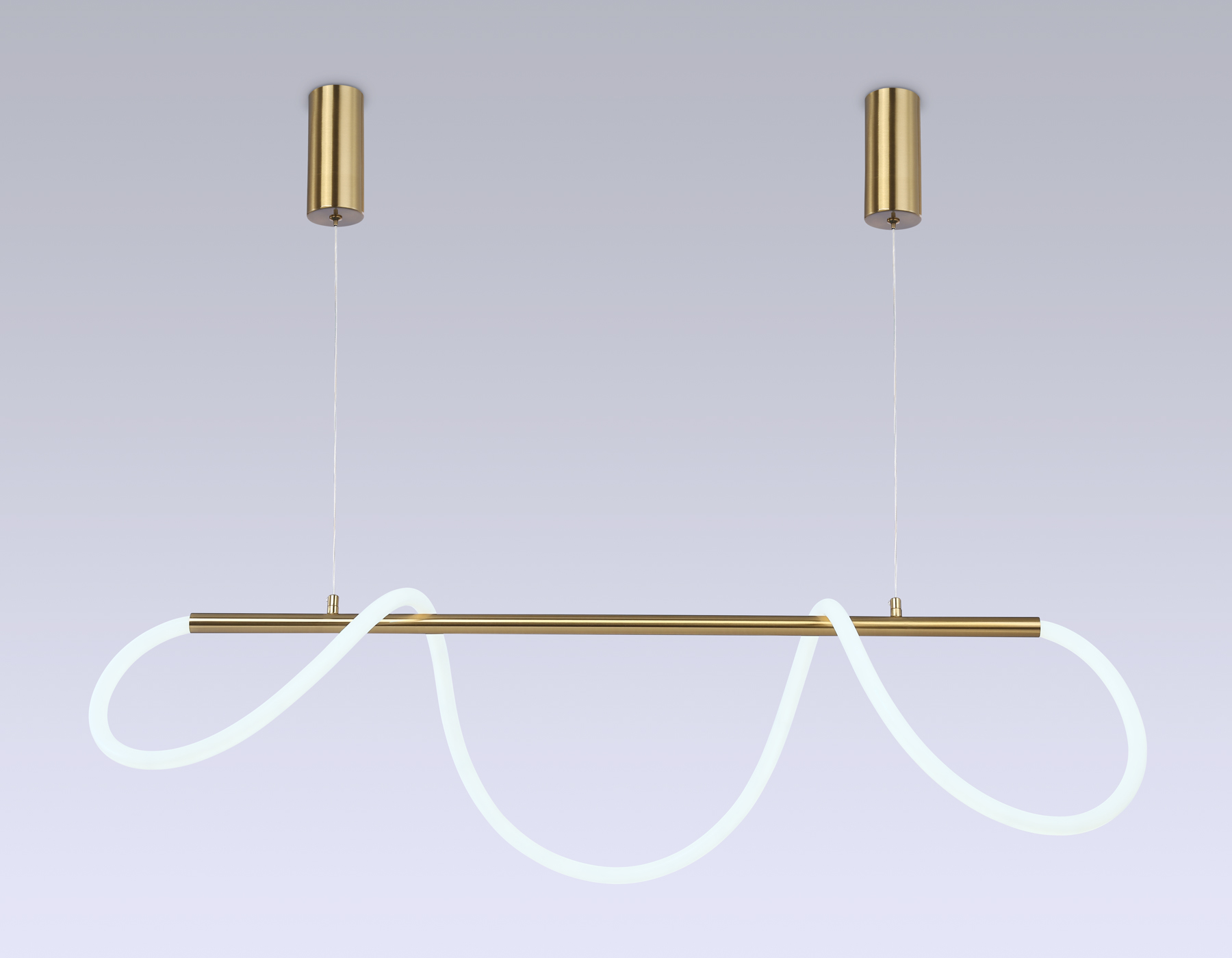 Подвесной светильник Ambrella FL10535 BS латунь 3000K/4200K/6400K 53W 1000*24*1200 (ПДУ РАДИО 2.4G)