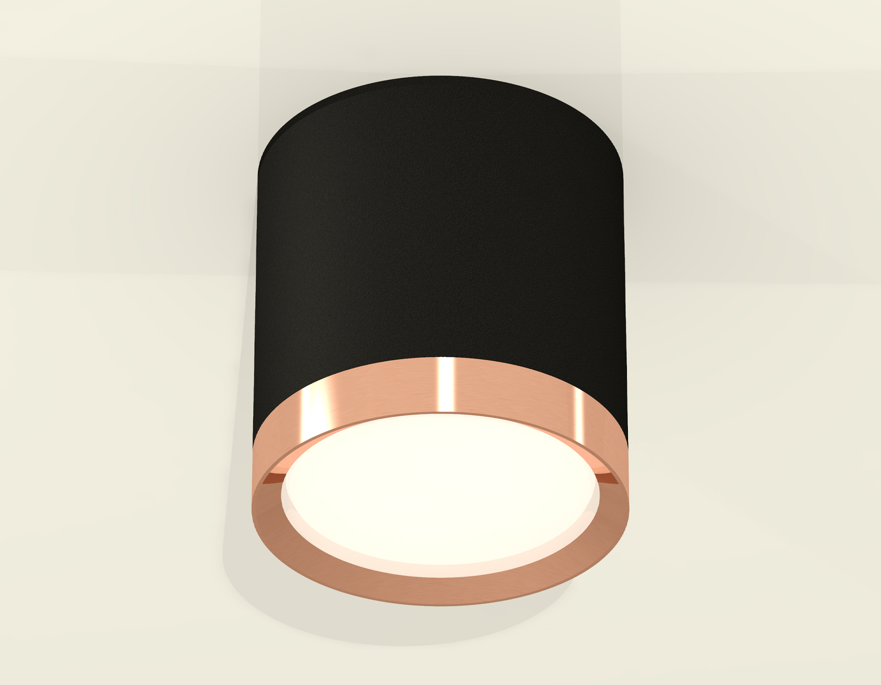 Накладной светильник XS8142005 SBK/PPG черный песок/золото розовое полированное GX53 (C8142, N8126)