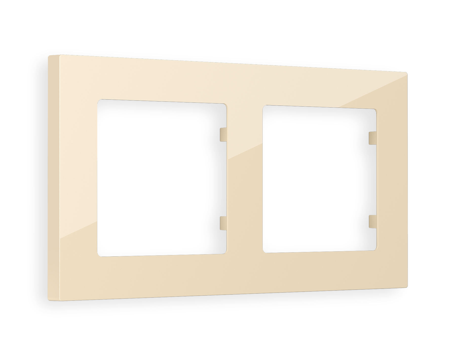 AF220302 Рамка ALFA Techno (Бежевый глянец) 2-ая