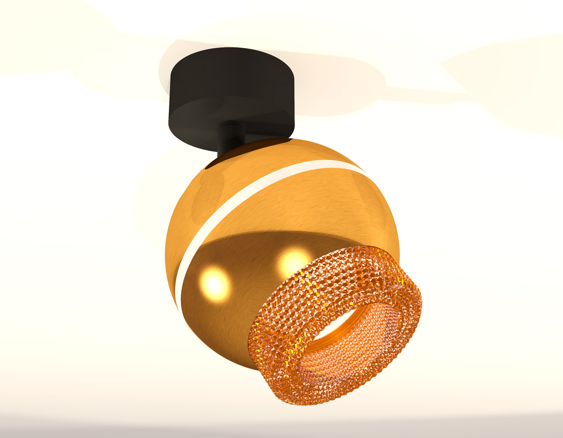 Спот поворотный XM1105010 PYG/SBK/CF золото желтое полированное/черный песок/кофе MR16 GU5.3 LED 3W 4200K