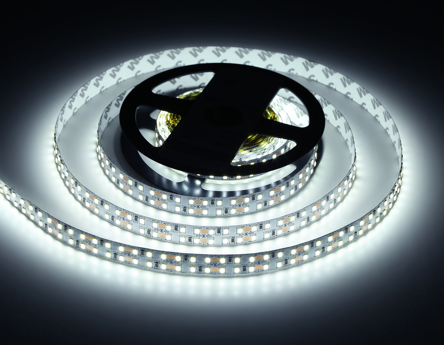 GS1703 2835 240Led/ 24W m/ 12V IP20 6500K/ 5000*10*1.2mm (2 конт.)