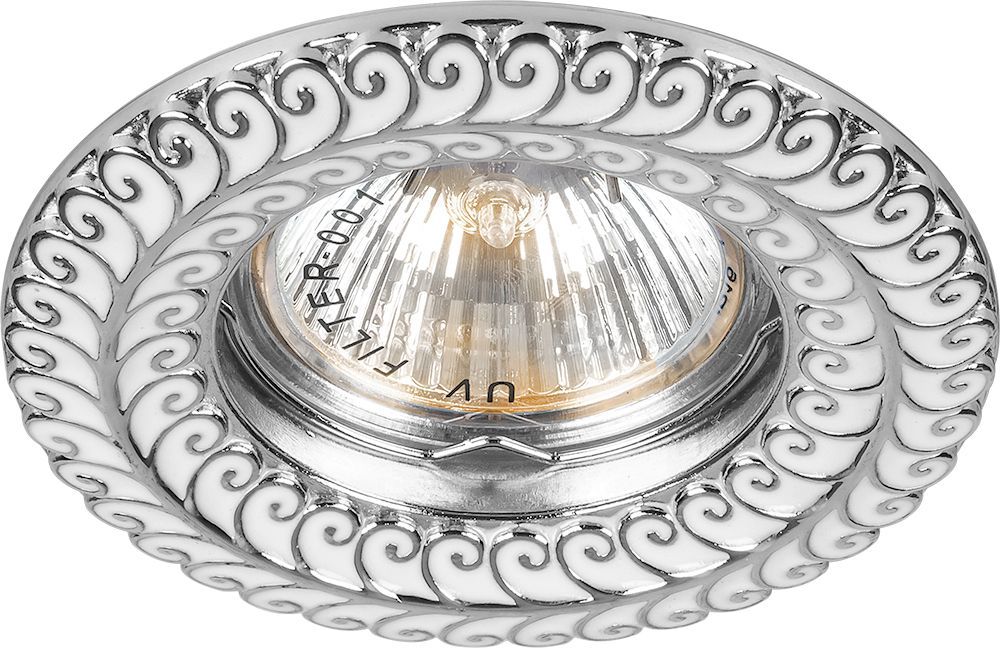 Светильник встраиваемый Feron DL6034 потолочный MR16 G5.3 белый, хром