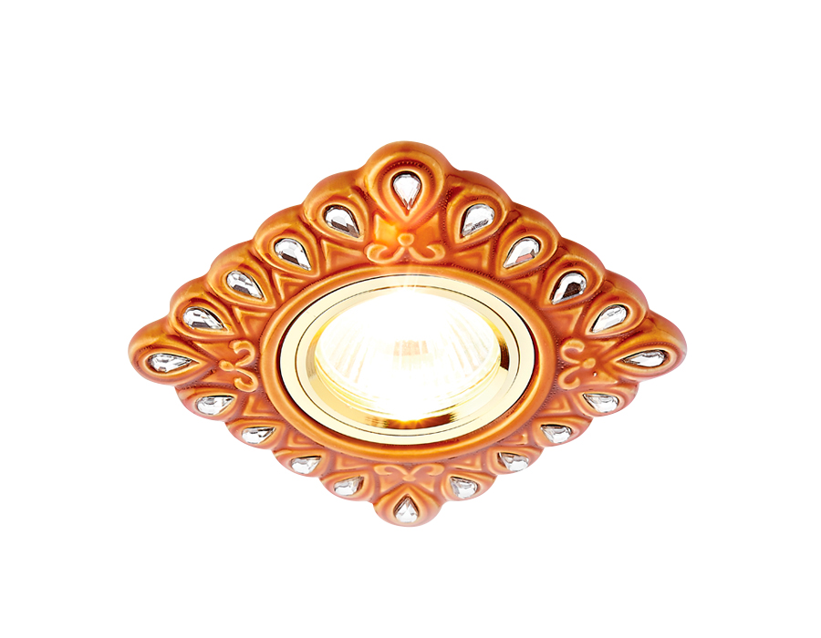 Встраиваемый светильник Ambrella D5550 SB/CL бронза прозрачный керамика